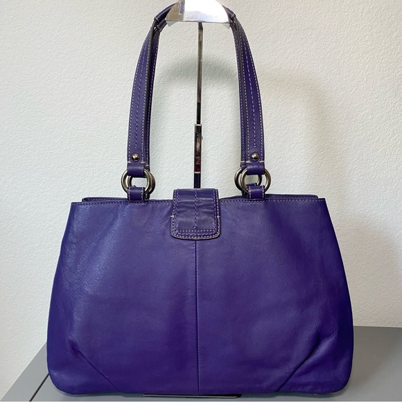Coach Purple Leather Soho East West Shoulder bag - Picture 3 of 12